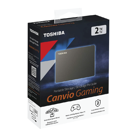 Toshiba Canvio Gaming | USB 3.0 | Portable External Hard Drive (Black)